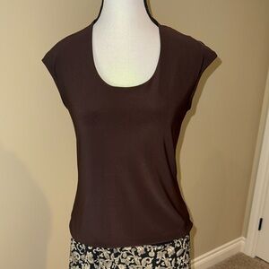 Laura Petites Blouse Shirt Top Elegant Dark Brown Women's Women’s